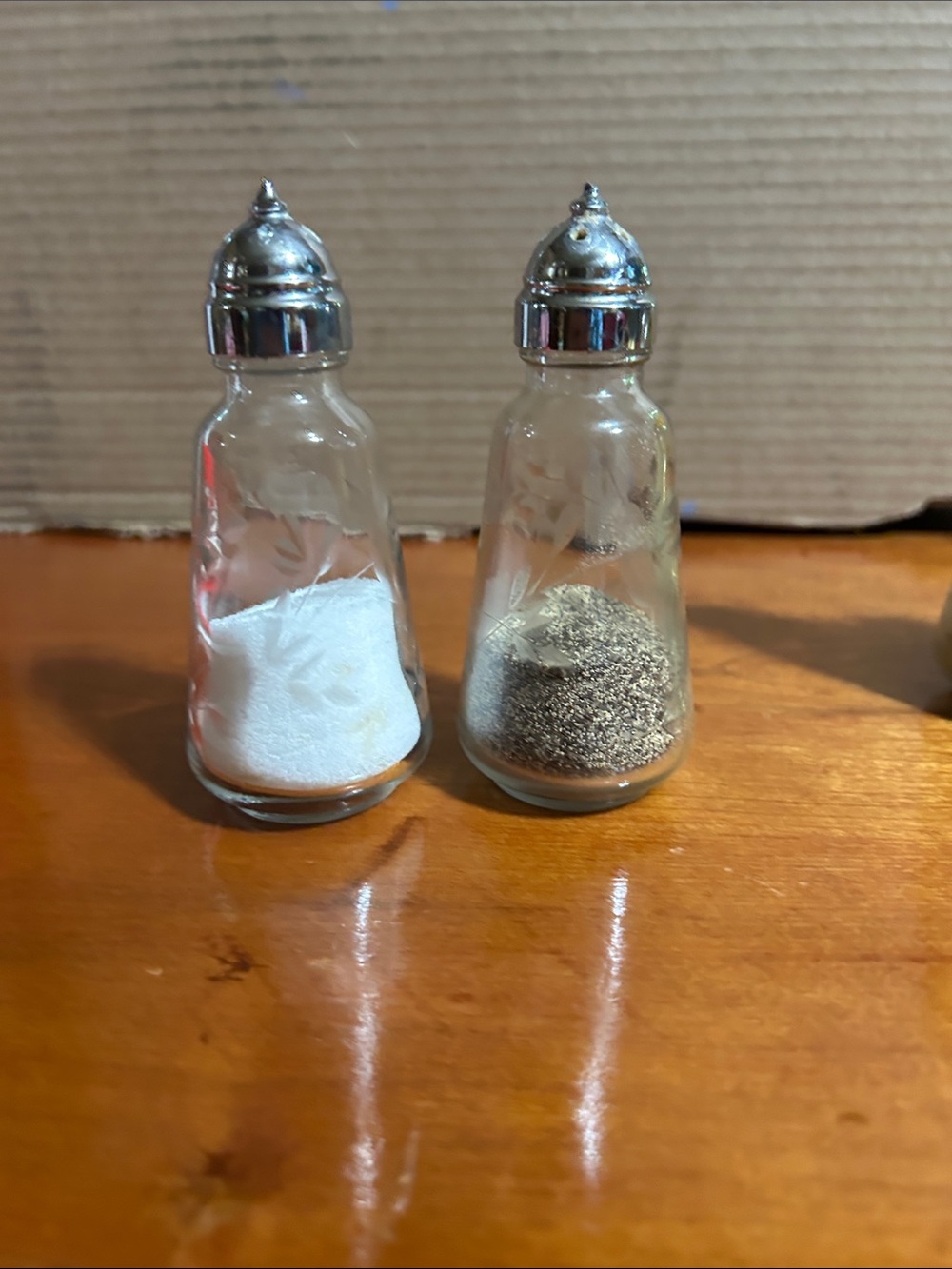 Princess house heritage crystal salt and pepper shakers